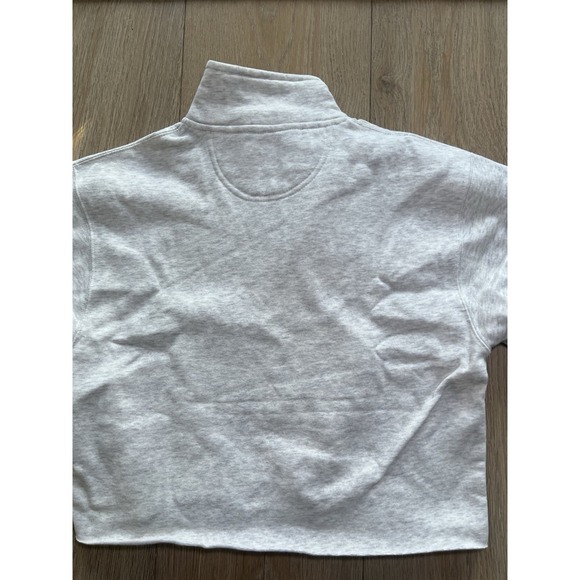 LSU Tigers NCAA Licensed Women's Cropped Quarter Zip Sweatshirt Oatmeal, Small - Picture 5 of 6